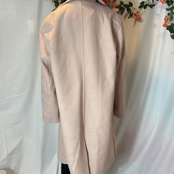 Plus Size Notch Lapel Double-Breasted Light‎ Pink Coat Size XXL - Picture 5 of 8
